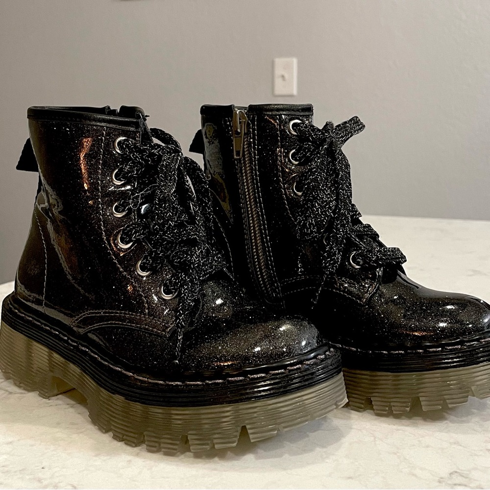Steve Madden Glitter Combat Boots